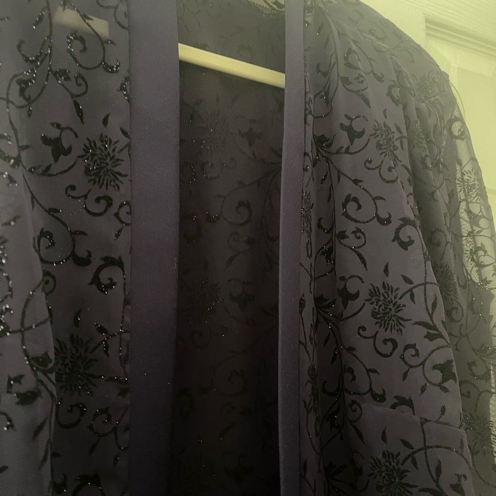 Deep purple jacket and dress